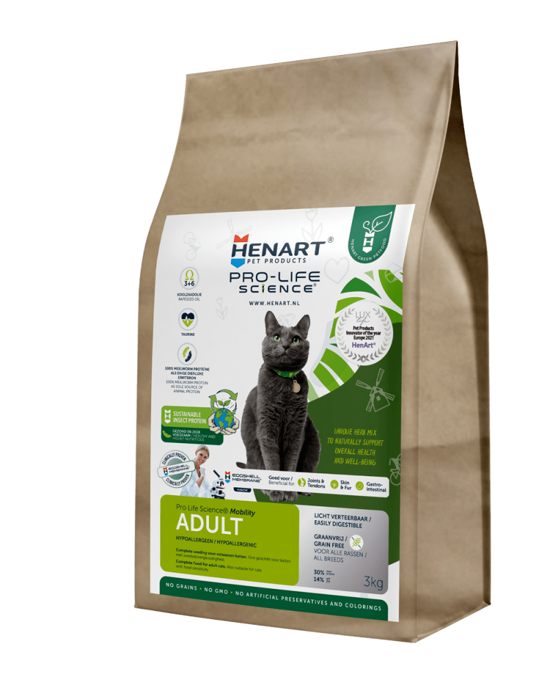 HenArt Insektenfutter für erwachsene Katzen | © HenArt Premium Pet Products