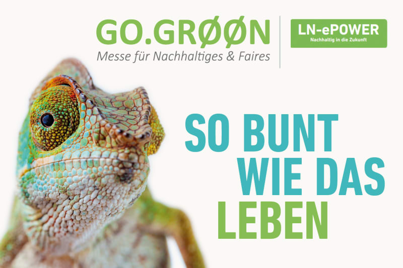 Pressebild Go.Groon Messe mit Gecko