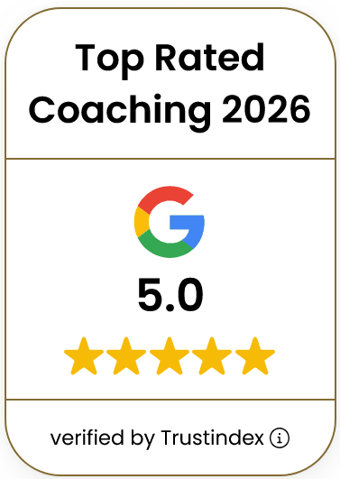 Daniela V. Günter: Top Rated Coaching 2026, bei Google 31 mal mit 5 Sternen bewertet (Stand: Juli 2026), verifiziert von Trustindex | © Trustindex