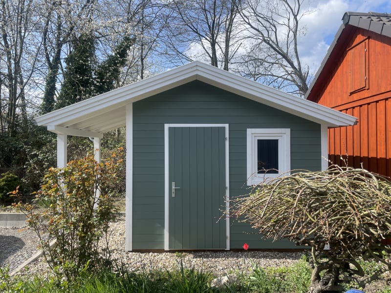 Gerätehaus mit grünem Anstrich | © Rosenthal Holzhaus