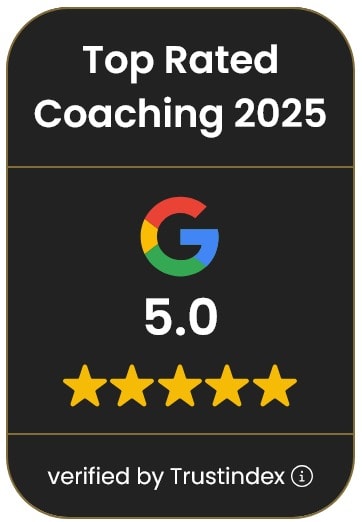 Daniela V. Günter: Top Rated Coaching 2025, bei Google mit 5 Sternen bewertet (Stand: 2025), verifiziert von Trustindex | © Trustindex