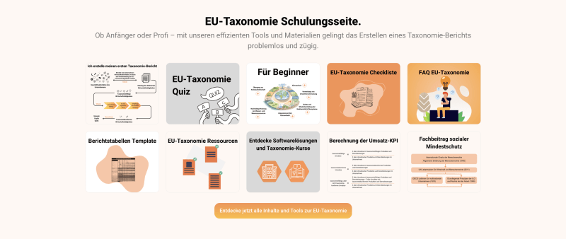 EU Taxonomie Schulungsseite | © ESRS Services