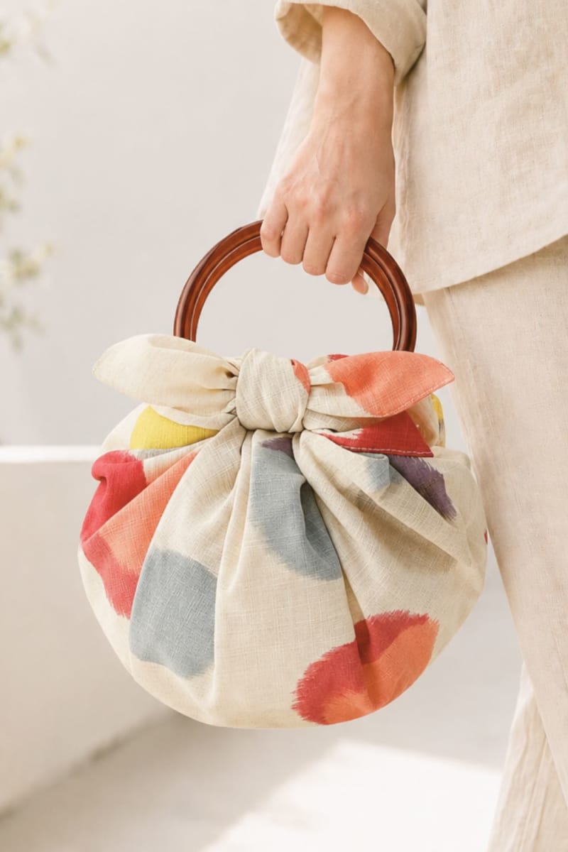 DIY Furoshiki-Tasche mit Taschenring | © @ Papeterre