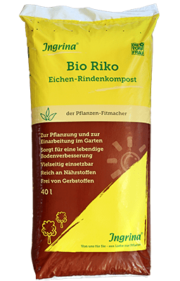 Ingrina - Bio Riko Eichen-Rindenkompost — lebendiger Bodenverbesserer und Grundlage aller Ingrina-Substrate | © Die Torffrau - Ingrina