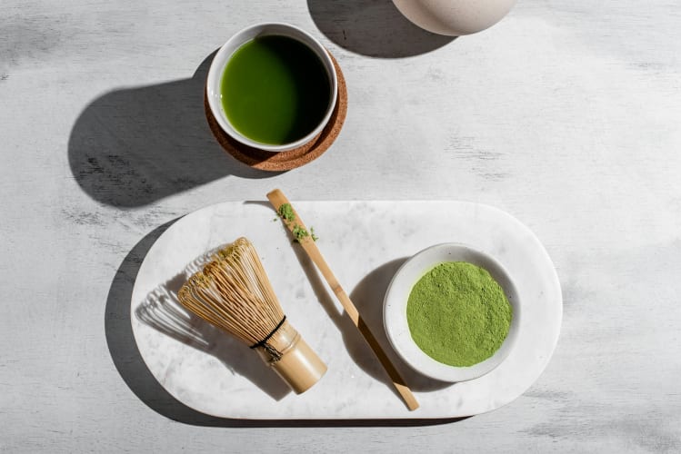 Matcha Set mit Bambusbesen und Tasse null
