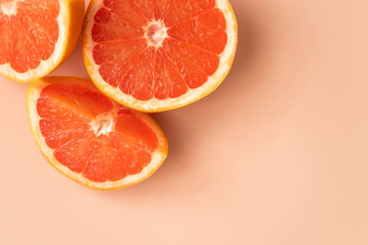 Aufgeschnittene Blutorange null