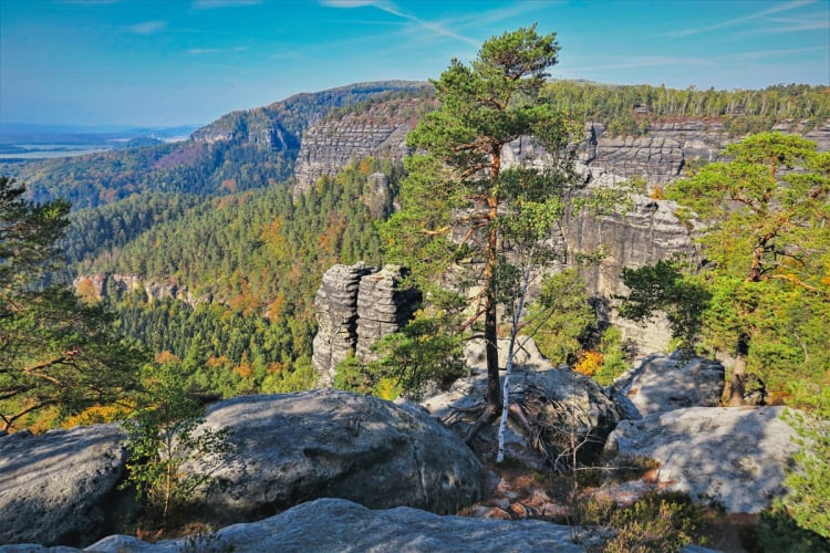 Weitblick in die Böhmische Schweiz Weitblick in die Böhmische Schweiz - Foto: Nationalpark-Reisen Georg Heinrichs