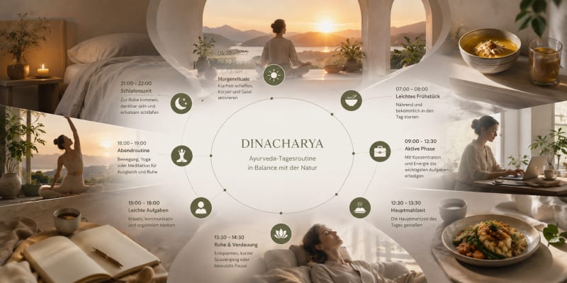 Aufzeichnung einer Tagesroutine nach Ayurveda-Prinzip