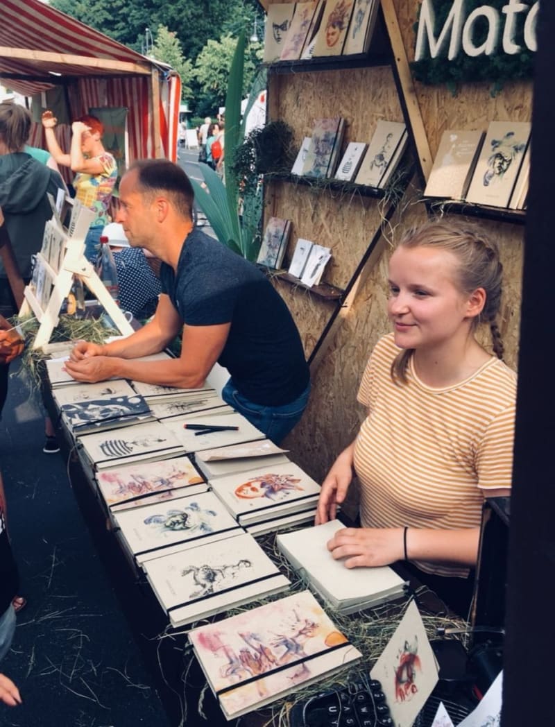 Stand von Matabooks auf dem Umweltfestival, Foto: Matabooks