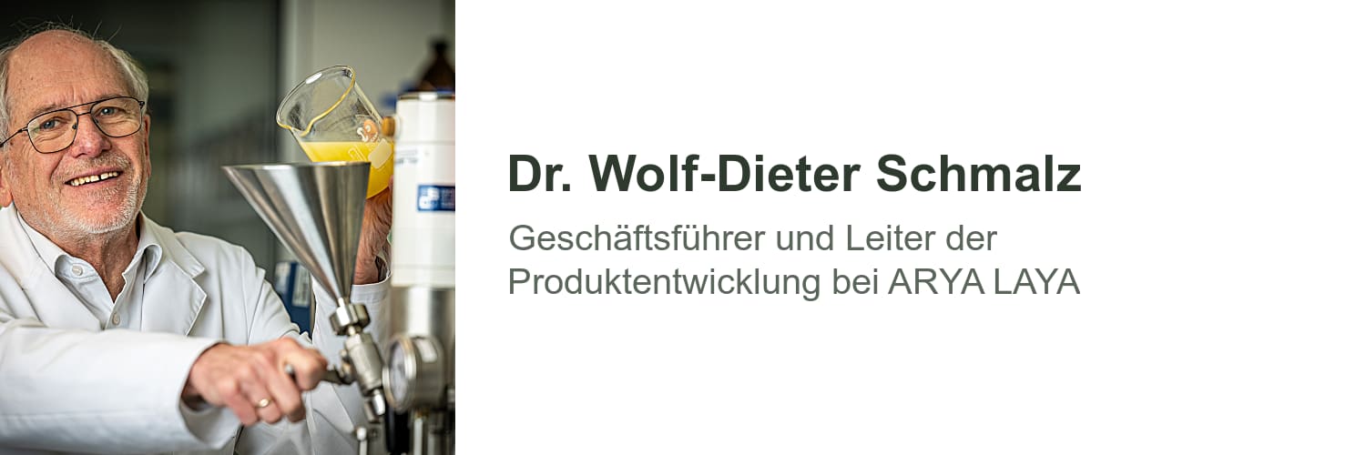 Dr. Wolf-Dieter Schmalz, Geschäftsführer und Leiter der Produktentwicklung bei ARYA LAYA