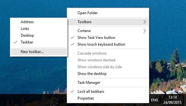 Create New Toolbar