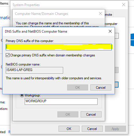 Primary DNS Suffix