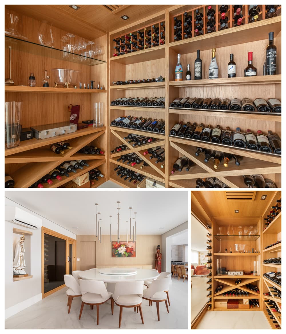 Adega climatizada de Fernanda Campiolo / Fotografia Julia Novoa