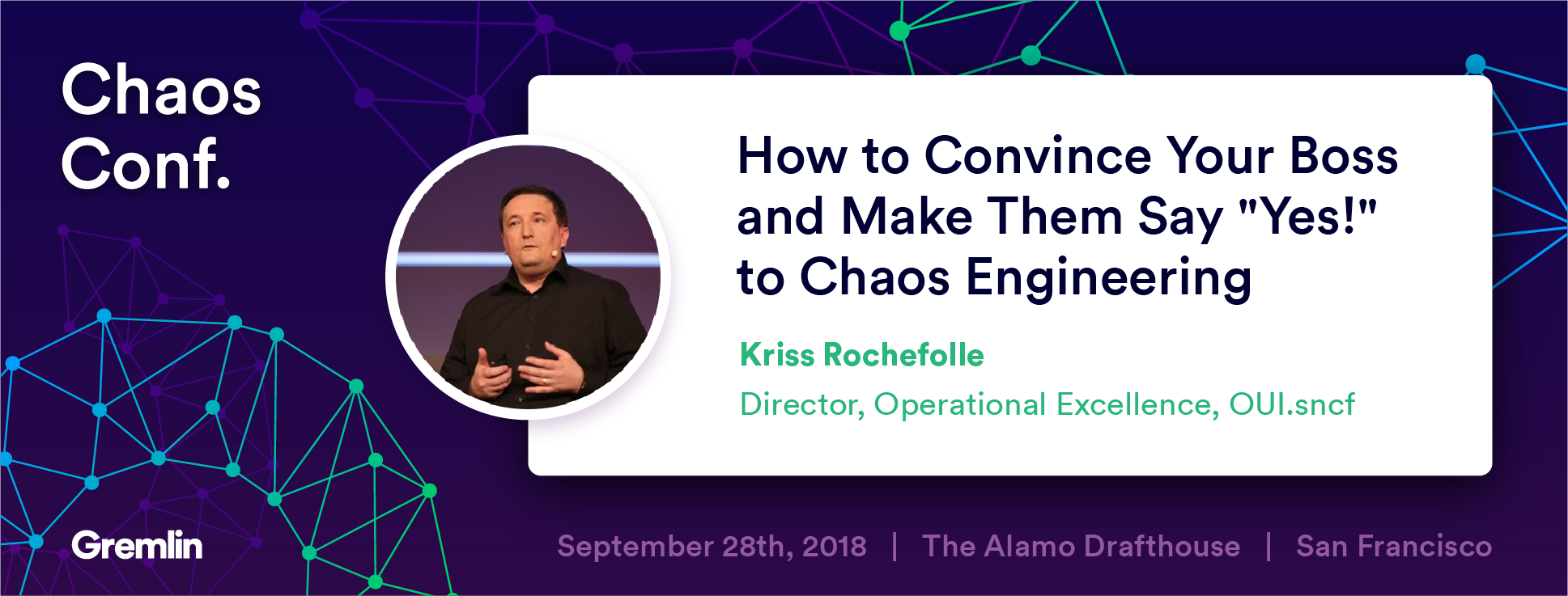 Kriss Rochefolle: "How to Convince Your Boss to Say "Yes!" to Chaos Engineering" - Chaos Conf 2018