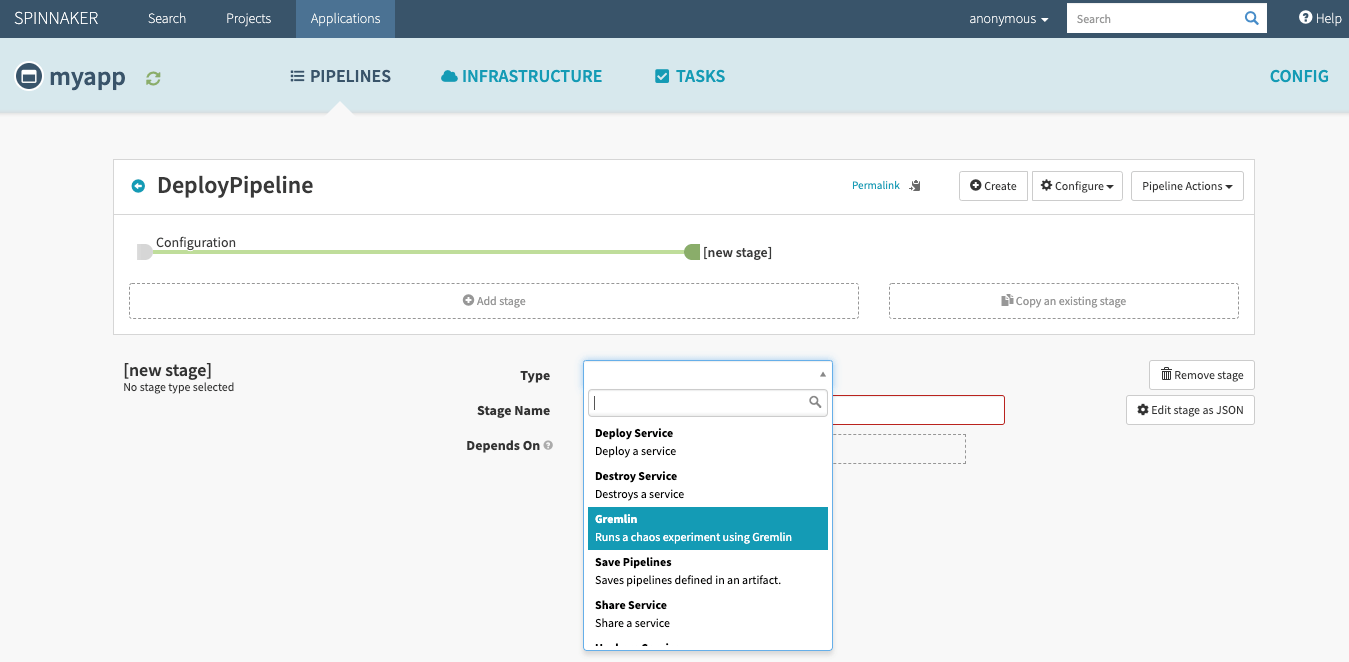 Configuring Spinnaker and Gremlin