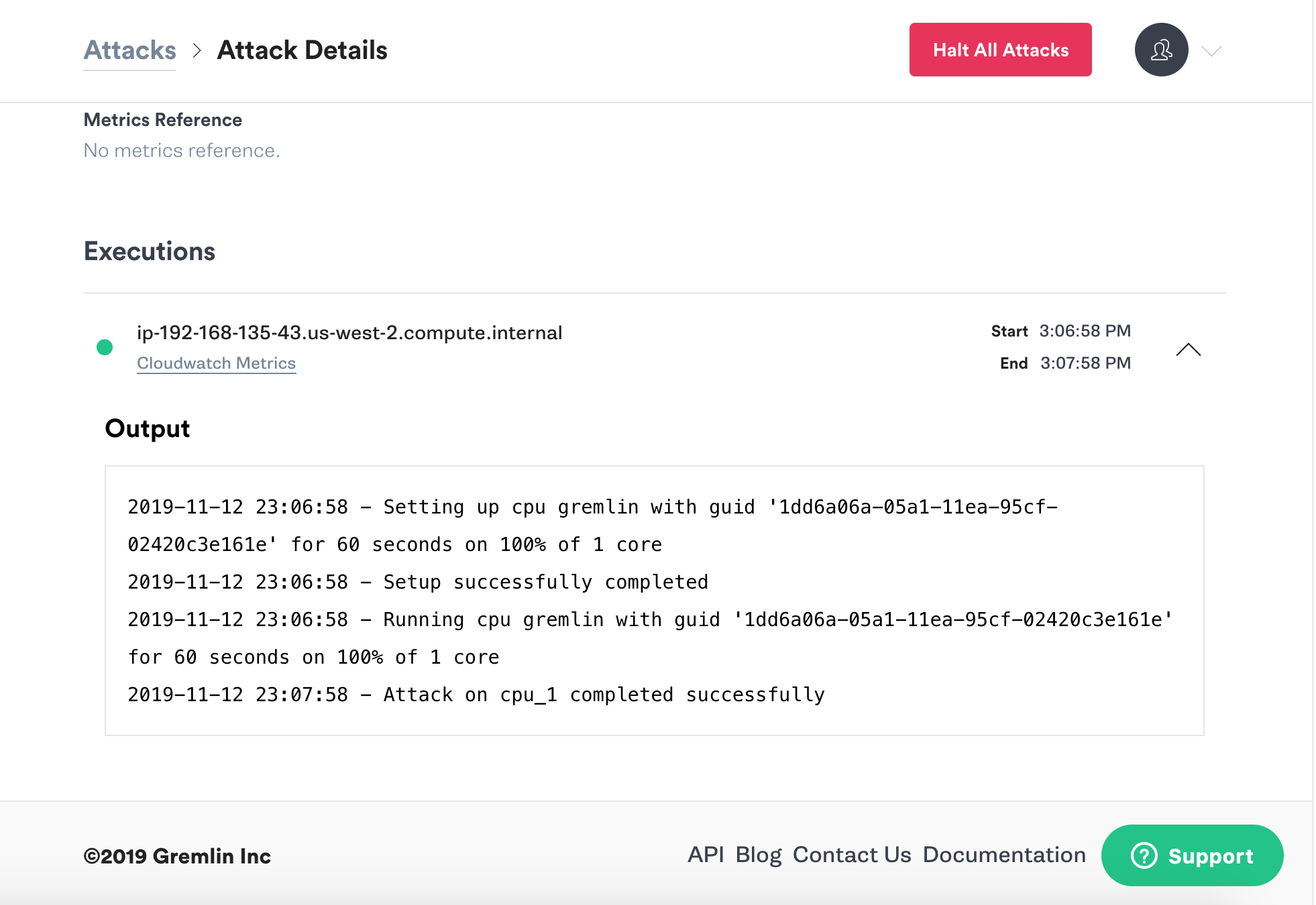 View logs.