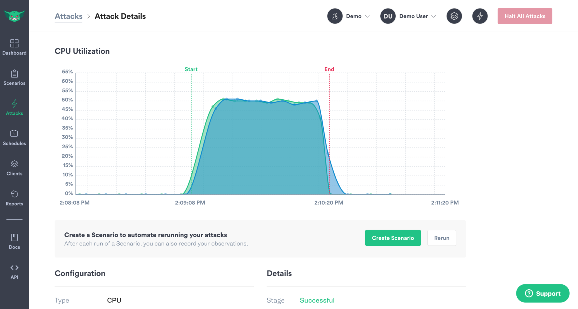 Monitor CPU attacks in real time