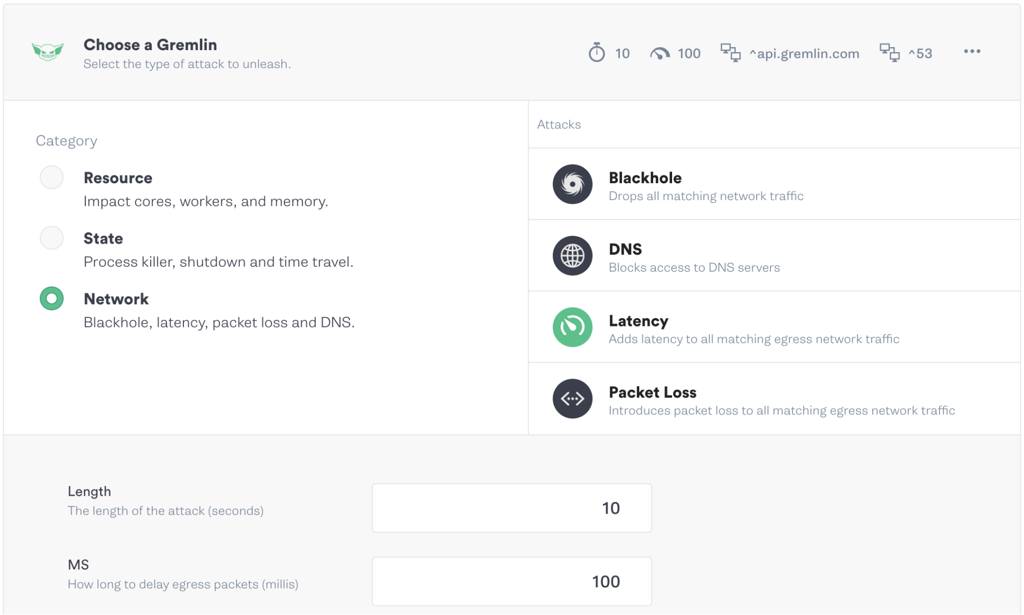 Configuring the latency attack