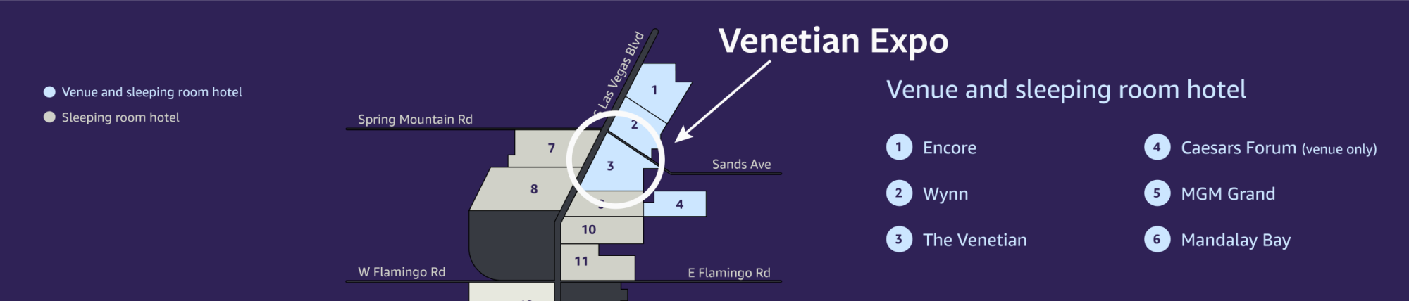 AWS re:Invent 2023 campus map