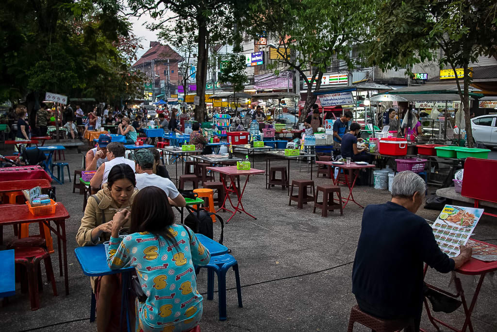 Tajska potovanje Night Market Chiang Mai