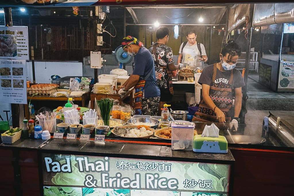 Tajska potovanje Ao Nang Krabi night market