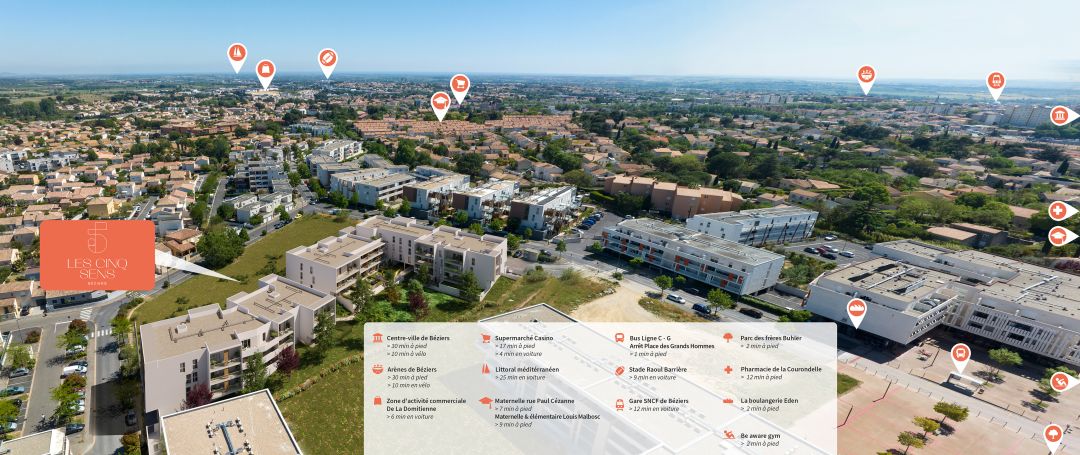 Programme immobilier Les CINQ SENS à Béziers