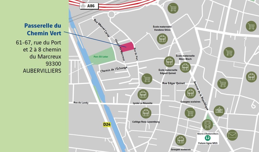 Programme immobilier PASSERELLE DU CHEMIN VERT à Aubervilliers