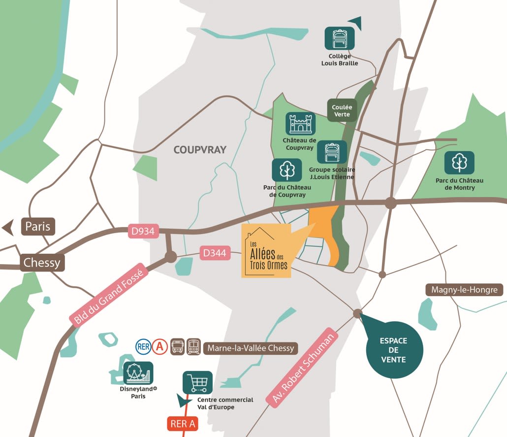 Programme immobilier Les Allées des Trois Ormes Chapitre 2 à Coupvray