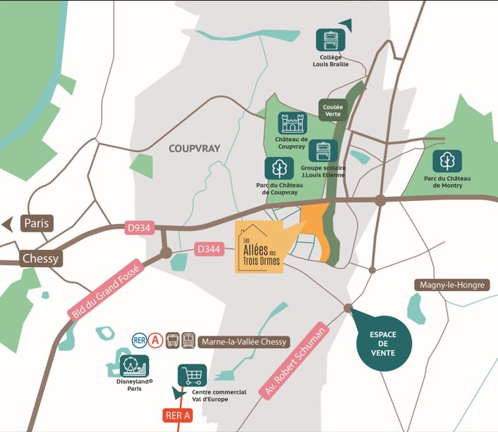 Programme immobilier Les Allées des Trois Ormes Chapitre 1 à Coupvray