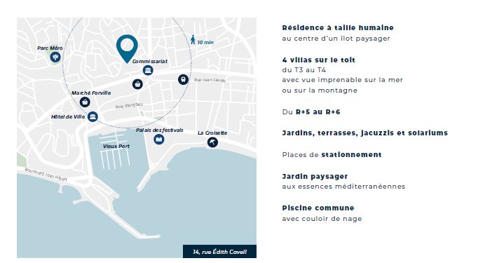 Programme immobilier CANNES - 14 rue Edith Cavell à Cannes
