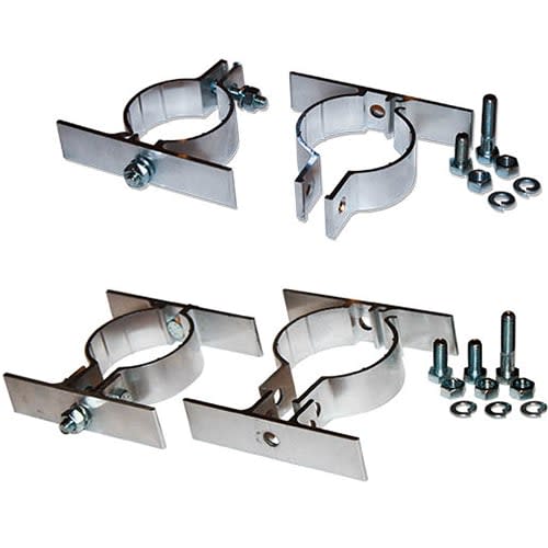 Adjustable Stainless Steel Sign Mounting Bracket Set for Poles