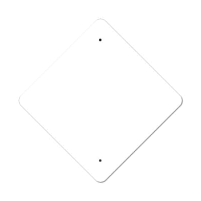 Reflective Black-on-White Slash Symbol Label in 2 Sizes CS875834