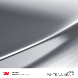 3M 2080 Satin White Aluminum Vinyl Wrap | S120