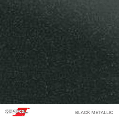 ORACAL Gloss Metallic Black Craft Vinyl 12 Inches X 6 Feet Roll Including Hard Yellow Detailer Squeegee