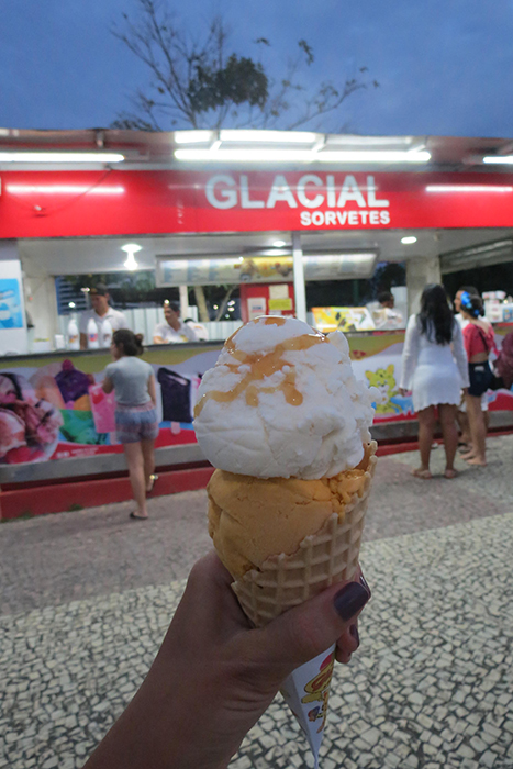 Sorvete Glacial, uma opção típica e refrescante para amansar o calor manauara.