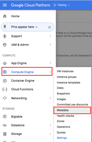 metadata menu