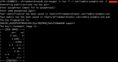 generate ssh key-pair