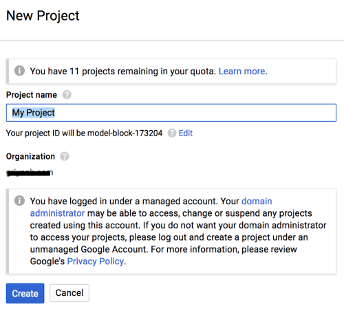 create new project