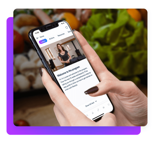 Photo of the Gro app on the lesson screen