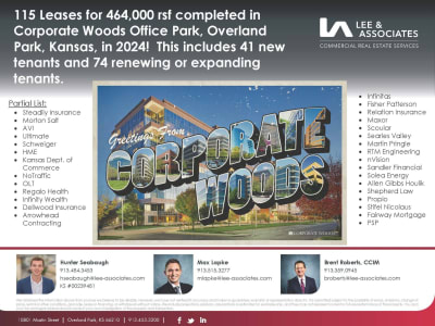 115 Leases for 464,000 rsf completed in Corporate Woods Office Park