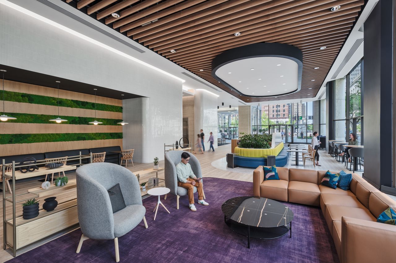 What role do amenities play in the hybrid office?
