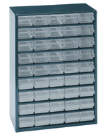 Skuffereol med 45 skuffer