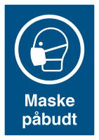 Påbudsskilt - Maske påbud