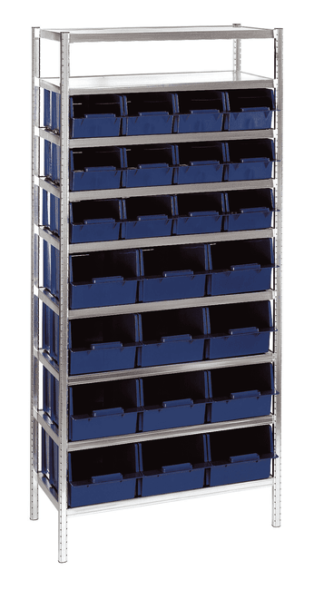 Reol komplett 9 hyller 92x43x200 cm 100 kg