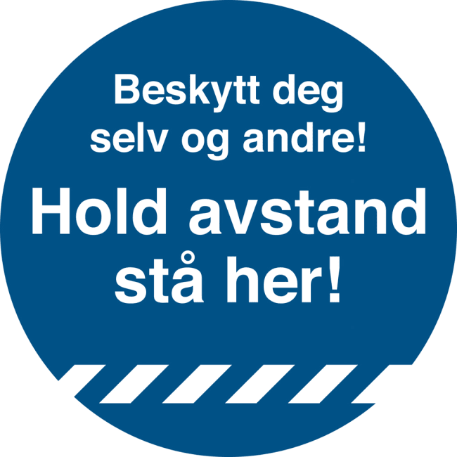Gulvmerke Hold Avstand Ø33 cm blå