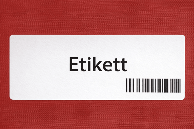 Etikett "Jonex" 150X35mm