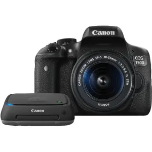Canon Camera with lens EOS 750D EF-S 18-55mm IS STM + Connect Station CS100