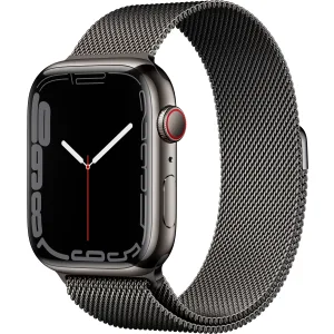 Apple Watch Series 7 GPS + Cellular, 45mm, Stainless Steel Case and Milanese Loop