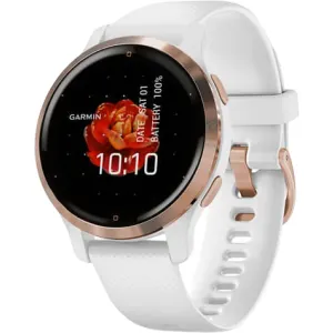 Garmin Venu 2S Smartwatch, 40 mm Gehäuse aus faserverstärktem Polymer und Sportarmband