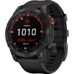 Garmin FENIX 7S SOLAR, Edelstahlgehäuse und Silikonarmband, 42 mm